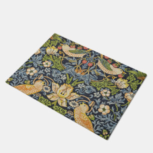 William Morris - Strawberry Thief Floral Pattern Doormat
