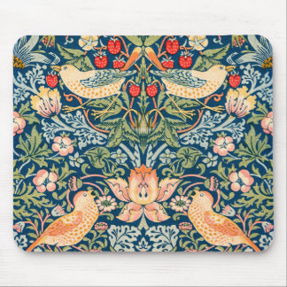 William Morris Strawberry Thief Floral Pattern Mouse Pad
