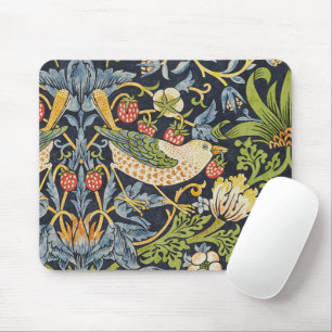 William Morris - Strawberry Thief Floral Pattern Mouse Pad