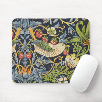 William Morris - Strawberry Thief Floral Pattern Mouse Pad
