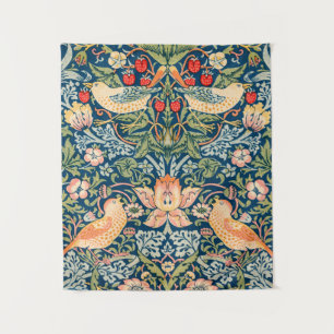 William Morris Strawberry Thief Floral Pattern Tapestry
