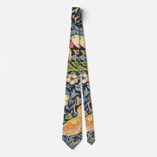 William Morris Strawberry Thief Floral Pattern Tie