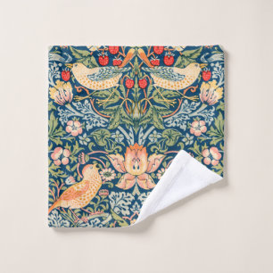 William Morris Strawberry Thief Floral Pattern Wash Cloth