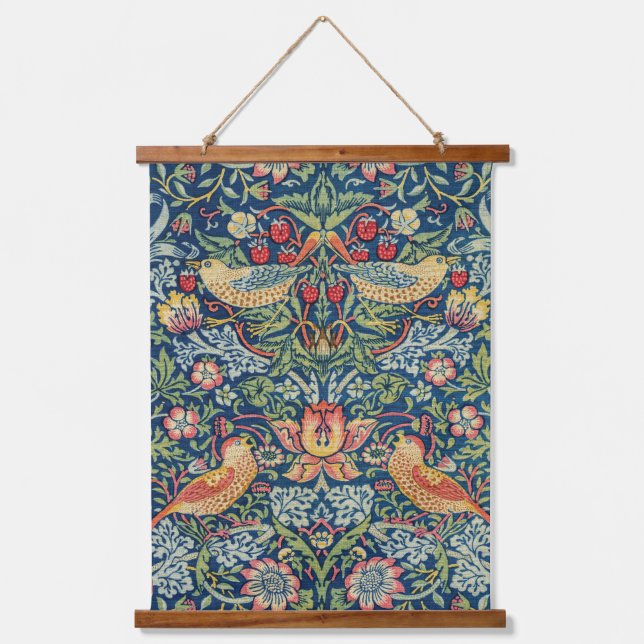 William Morris - Strawberry Thief Hanging Tapestry (Front)