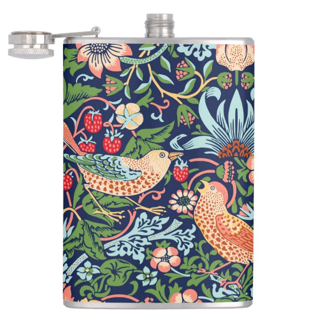 William Morris Strawberry Thief Hip Flask (Opened)
