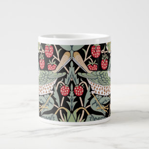 William Morris Strawberry Thief I Black Birds Large Coffee Mug