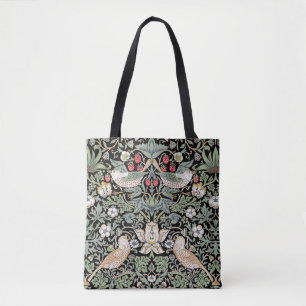 William Morris Strawberry Thief I Black Birds Tote Bag