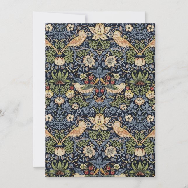 William Morris Strawberry Thief Invitation (Front)