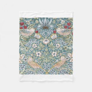 William Morris Strawberry Thief Light Design Fleece Blanket