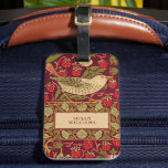 William Morris Strawberry Thief Luggage Tag<br><div class="desc">William Morris Strawberry Thief Pattern Design. Add your label text! William Morris was an English textile designer, artist, writer, and socialist associated with the Pre-Raphaelite Brotherhood and British Arts and Crafts Movement. He founded a design firm in partnership with the artist Edward Burne-Jones, and the poet and artist Dante Gabriel...</div>