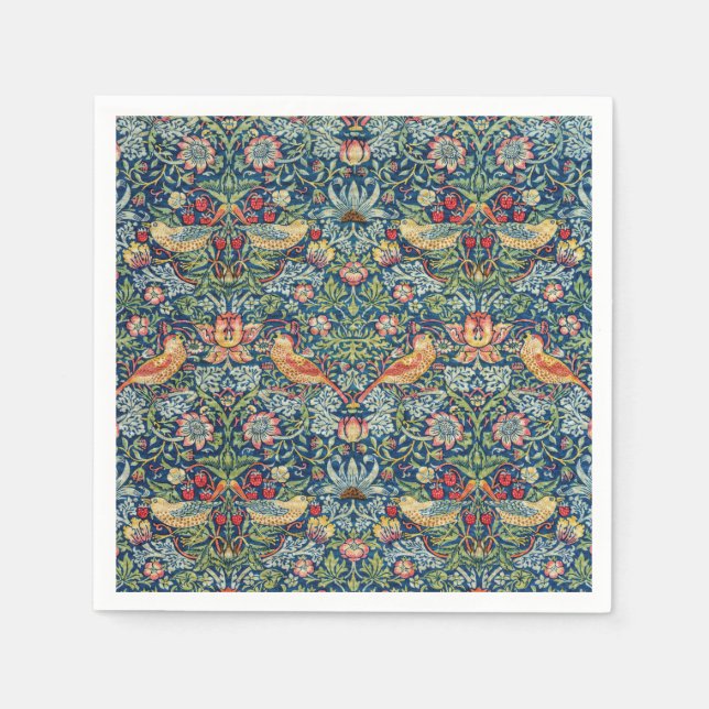 William Morris - Strawberry Thief Napkin (Front)