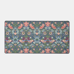 William Morris Strawberry Thief Navy Coral Desk Mat