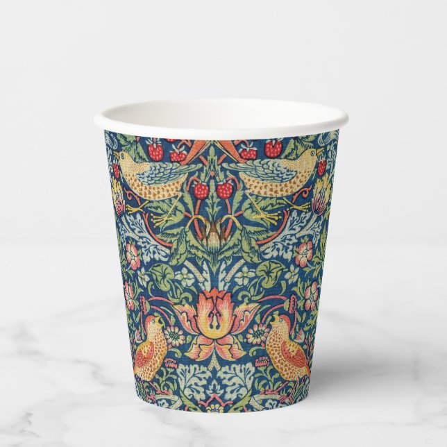William Morris - Strawberry Thief Paper Cups (Front)