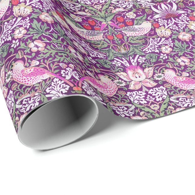 William Morris Strawberry Thief Pattern Wrapping P Wrapping Paper (Roll Corner)