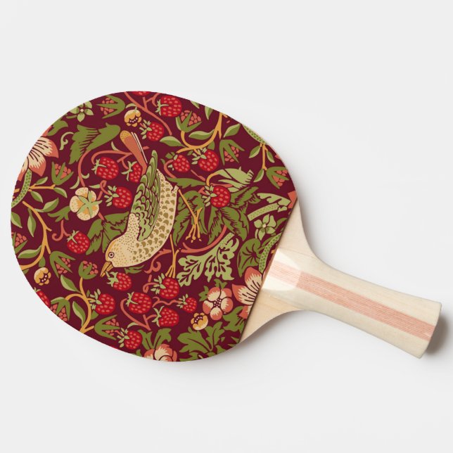 William Morris Strawberry Thief Ping Pong Paddle (Side)