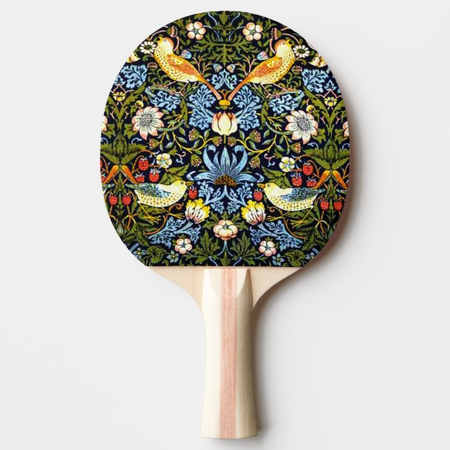 William Morris, Strawberry Thief,  Ping Pong Paddle (Front)