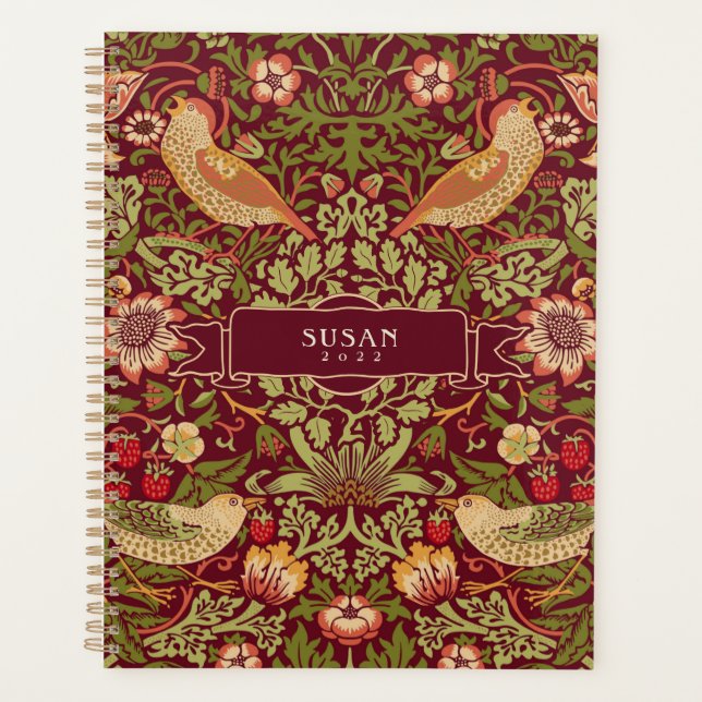 William Morris Strawberry Thief Planner (Front)