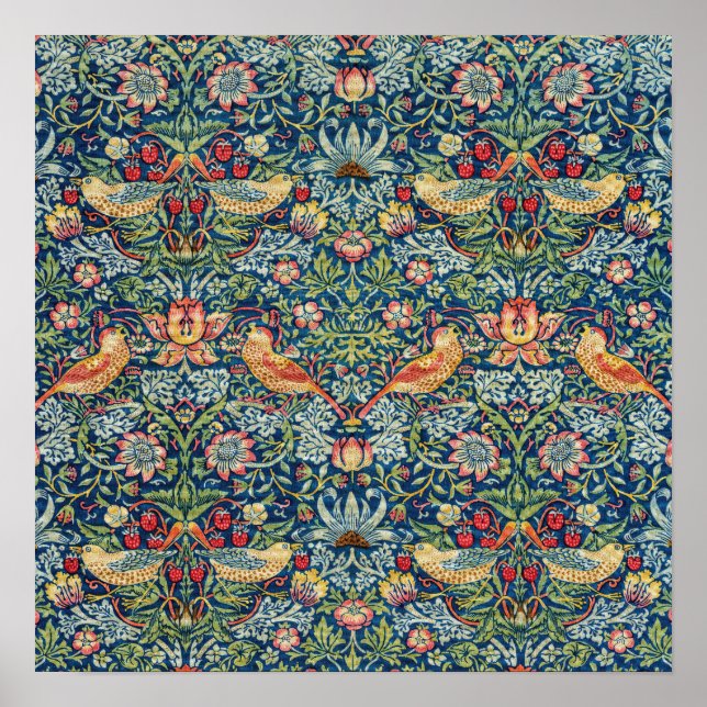 William Morris - Strawberry Thief Poster (Front)