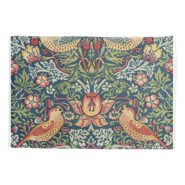 William Morris Strawberry Thief Restored Version Pillowcase (Back)