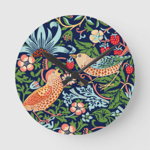 William Morris Strawberry Thief Round Clock