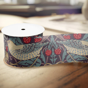William Morris Strawberry Thief Satin Ribbon