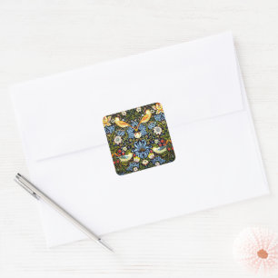 William Morris, Strawberry Thief, Square Sticker