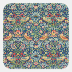 William Morris - Strawberry Thief Square Sticker