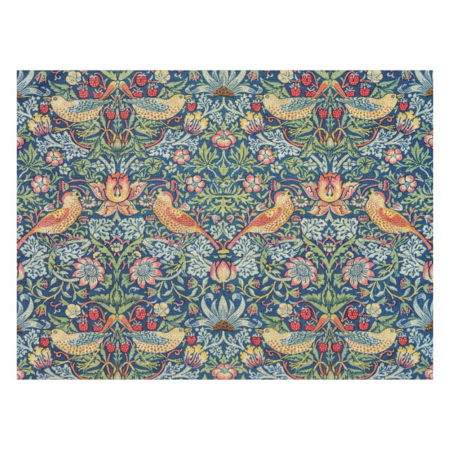 William Morris - Strawberry Thief Tablecloth (Front (Horizontal))