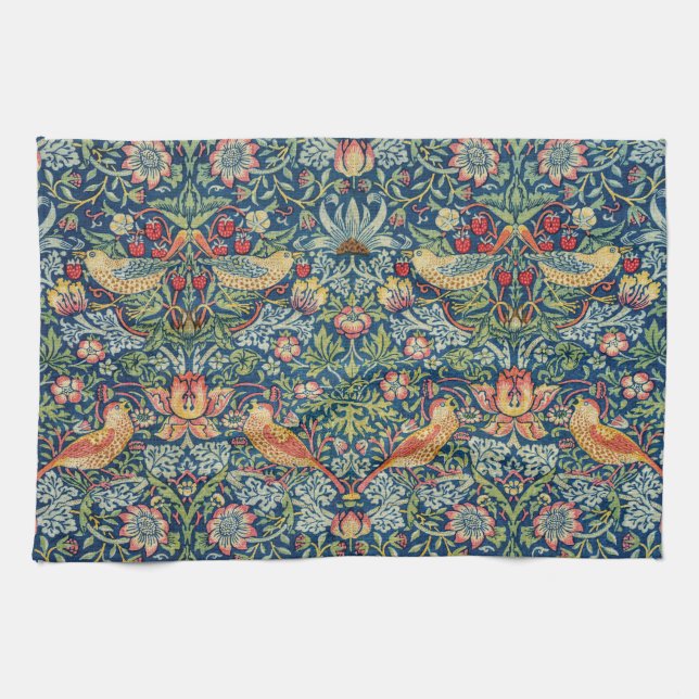William Morris - Strawberry Thief Tea Towel (Horizontal)