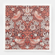 William Morris Strawberry Thief Terracotta Bird