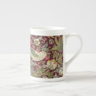William Morris Strawberry Thief Textile Pattern Bone China Mug