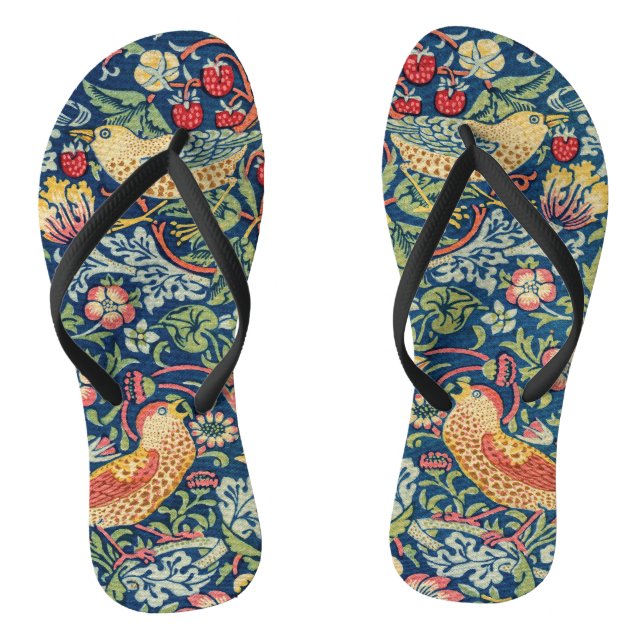 William Morris - Strawberry Thief Thongs (Footbed)