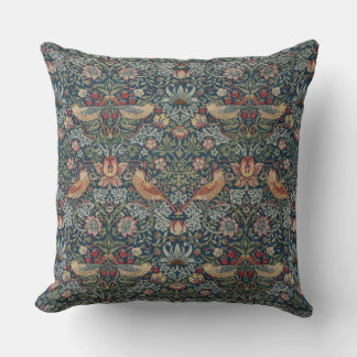 William Morris: Strawberry Thief Throw Pillow