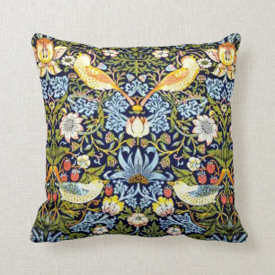 William Morris: Strawberry Thief vintage design Cushion