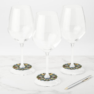 William Morris - Strawberry Thief, Wine Glass Tag