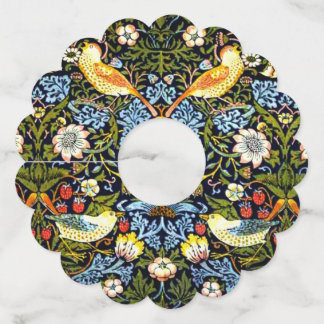 William Morris - Strawberry Thief, Wine Glass Tag