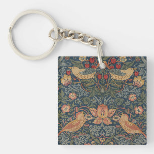 William Morris Strawberry Thieves Birds Key Ring