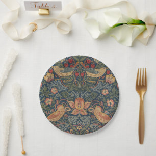 William Morris Strawberry Thieves Birds Paper Plate