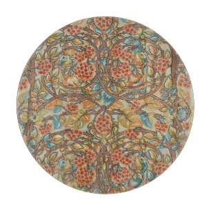 William Morris Style Cottagecore Squirrel Floral Cutting Board