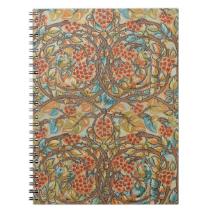 William Morris Style Cottagecore Squirrel Floral  Notebook