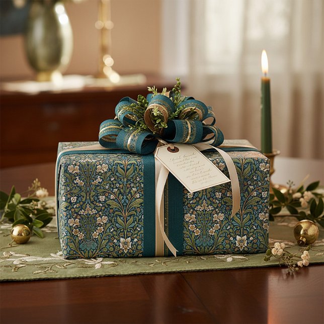 William Morris style floral pattern Wrapping Paper (Creator Uploaded)