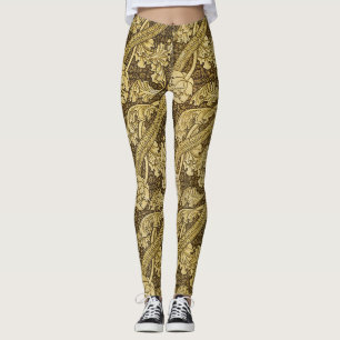 William Morris Style Florence Floral Tapestry Leggings