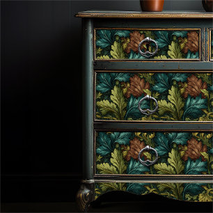 William Morris Style Victorian Green Botanical Tissue Paper