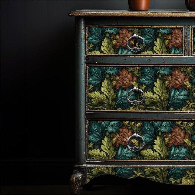 William Morris Style Victorian Green Botanical Tissue Paper (Creator Uploaded)