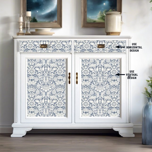 William Morris Sunflower Blue and White Decoupage Tissue Paper (Creator Uploaded)