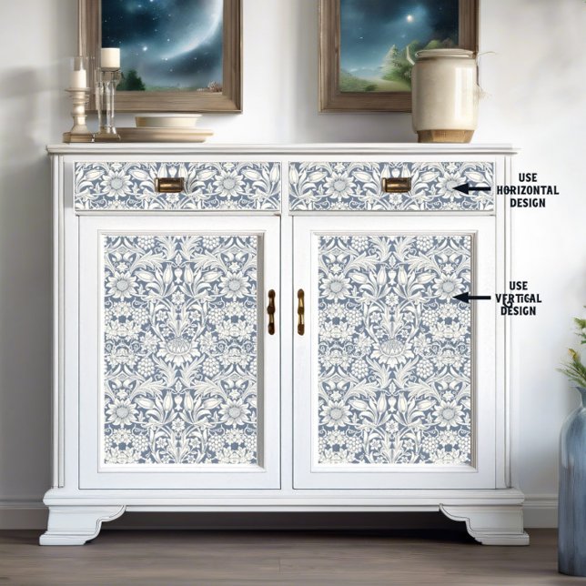 William Morris Sunflower Blue and White Decoupage Tissue Paper (Creator Uploaded)