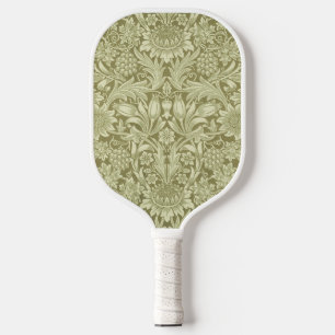 William Morris Sunflower Green Flower Pickleball Paddle