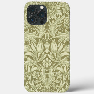 William Morris Sunflower Vintage Olive Damask iPhone 13 Pro Max Case