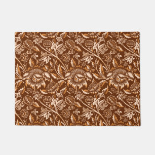 William Morris Sunflowers, Chocolate Brown & Beige Doormat