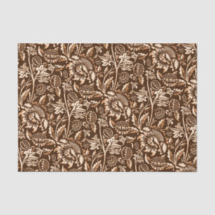 William Morris Sunflowers, Chocolate Brown & Beige Tissue Paper